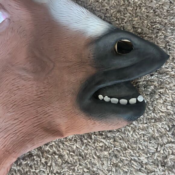 Horse Mask Halloween Cosplay Mr. Ed Full Head One Size, Preowned Perfect - Picture 2 of 8